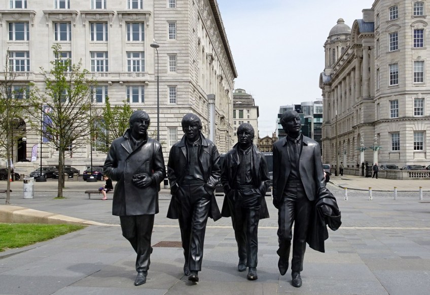 The Beatles statue, Merseyside, Liverpool